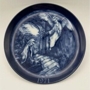 Pax In Terra First Annual Biblical Plate Annunciation 1971 Angel Gabriel Mary